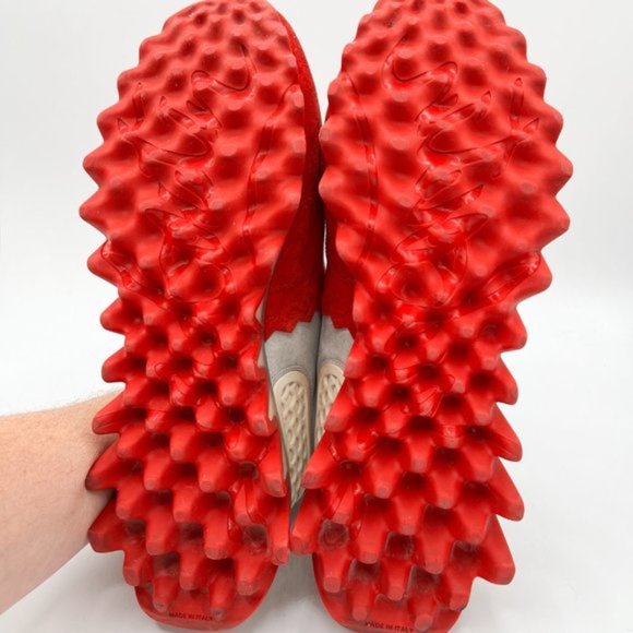 Men's Christian Louboutin Gray and Red Loubishark Sneakers 41.5 / US 8.5 - Picture 6 of 11